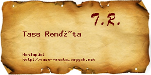Tass Renáta névjegykártya