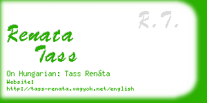 renata tass business card